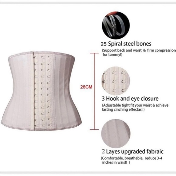 NEW Waist Cincher Latex Trimmer Corset Body Shaper - Picture 4 of 10